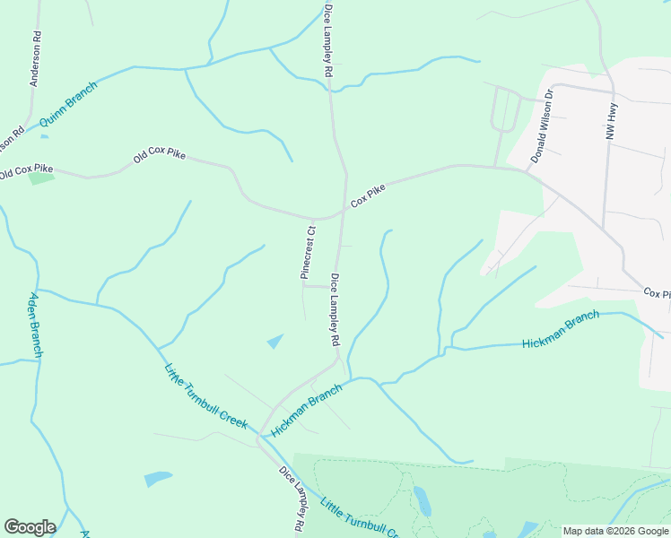 map of restaurants, bars, coffee shops, grocery stores, and more near Dice Lampley Road in Fairview