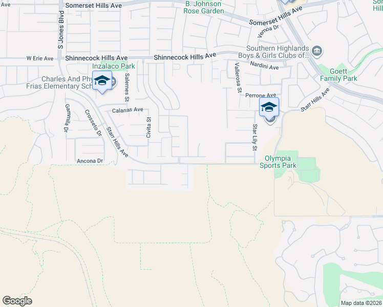 map of restaurants, bars, coffee shops, grocery stores, and more near 5394 Esparon Avenue in Las Vegas