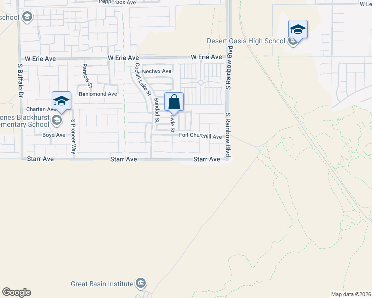 map of restaurants, bars, coffee shops, grocery stores, and more near 7084 Mountain Den Avenue in Las Vegas