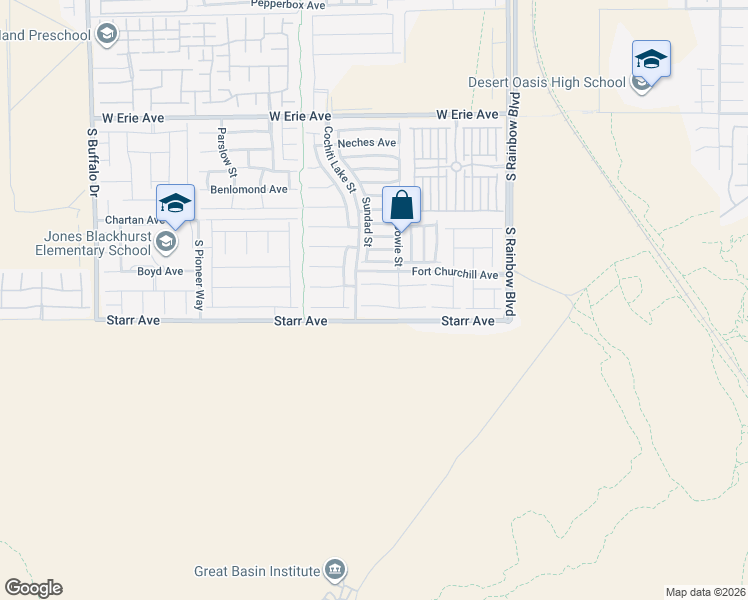 map of restaurants, bars, coffee shops, grocery stores, and more near 7214 Mountain Den Avenue in Las Vegas