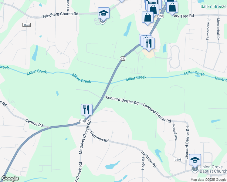 map of restaurants, bars, coffee shops, grocery stores, and more near 603 Southlake Court in Lexington