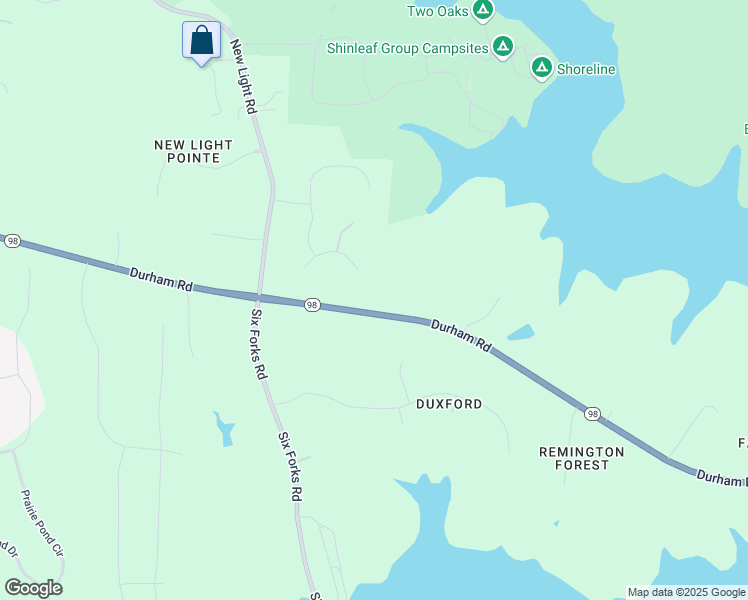 map of restaurants, bars, coffee shops, grocery stores, and more near 3900 Durham Road in Raleigh