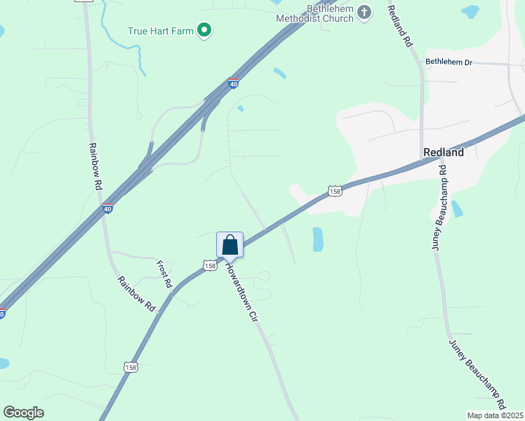 map of restaurants, bars, coffee shops, grocery stores, and more near 138 Shallowbrook Drive in Advance