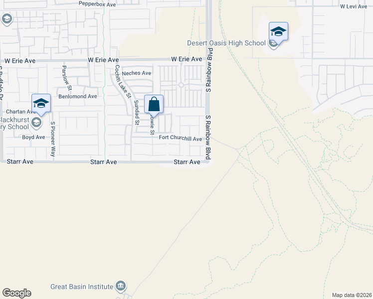 map of restaurants, bars, coffee shops, grocery stores, and more near 6957 Ghost Ranch Avenue in Las Vegas