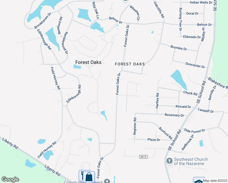 map of restaurants, bars, coffee shops, grocery stores, and more near 4914 Forest Oaks Drive in Greensboro