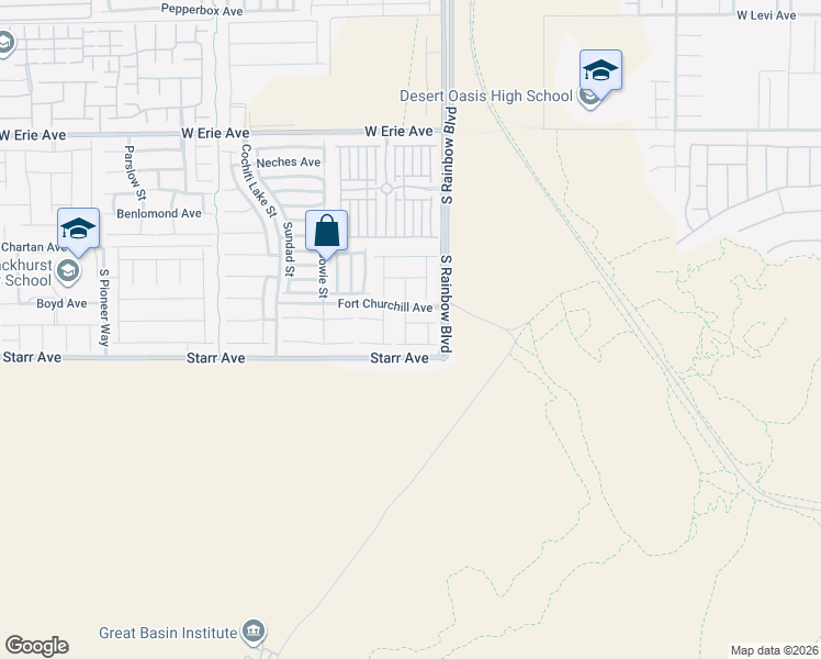 map of restaurants, bars, coffee shops, grocery stores, and more near 6957 Ghost Ranch Avenue in Las Vegas