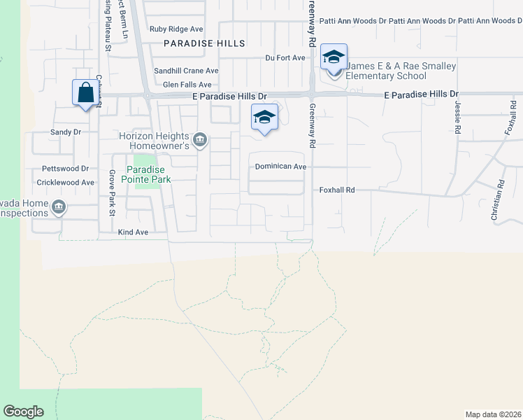 map of restaurants, bars, coffee shops, grocery stores, and more near 1161 Cold Breeze Drive in Henderson
