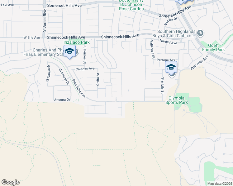 map of restaurants, bars, coffee shops, grocery stores, and more near 5433 Volonne Court in Las Vegas