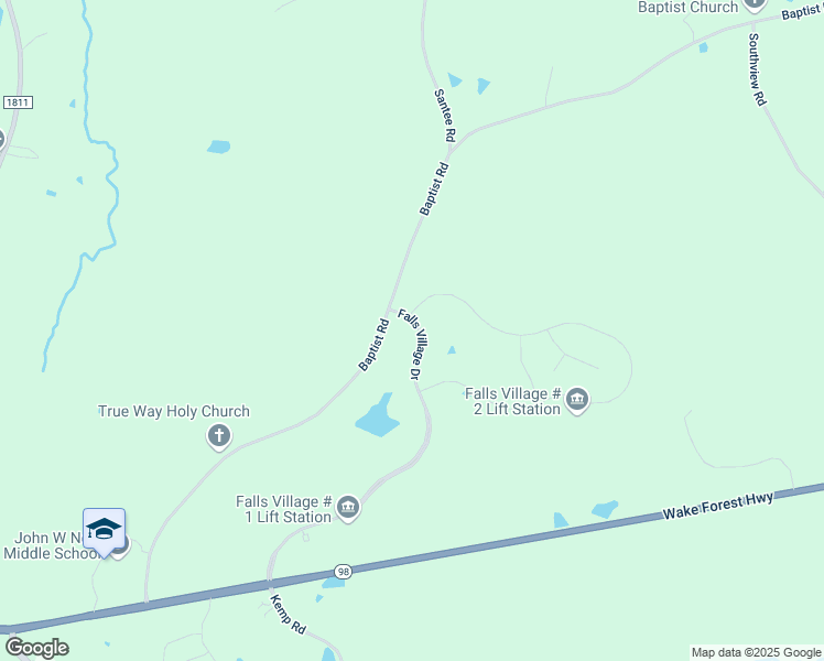map of restaurants, bars, coffee shops, grocery stores, and more near 319 Falls Village Drive in Durham