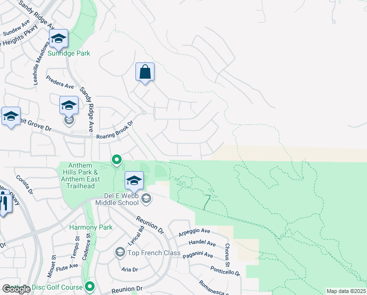 map of restaurants, bars, coffee shops, grocery stores, and more near 2197 Big Bar Dr in Henderson