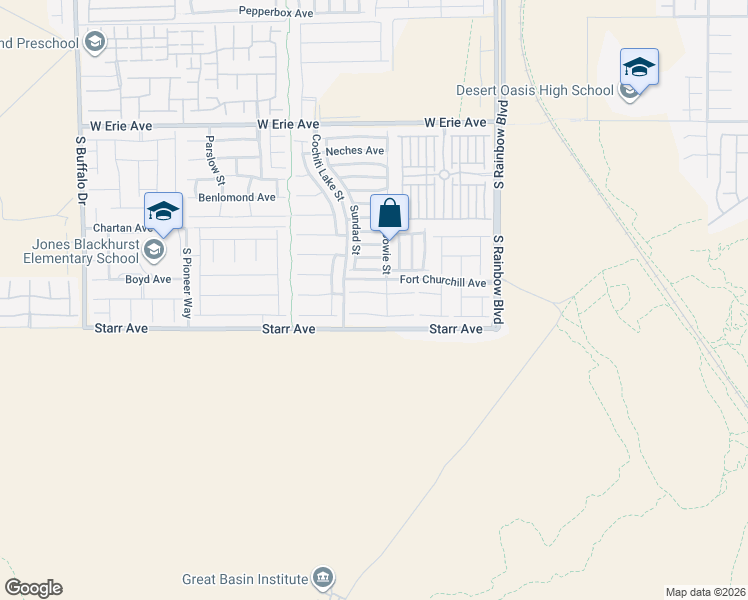 map of restaurants, bars, coffee shops, grocery stores, and more near 7214 Mountain Den Avenue in Las Vegas