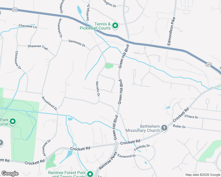 map of restaurants, bars, coffee shops, grocery stores, and more near 9419 Green Hill Circle in Brentwood