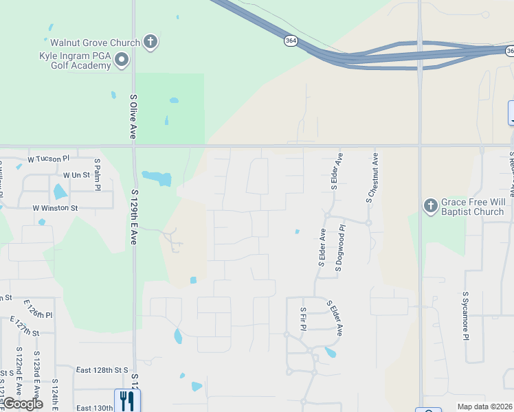 map of restaurants, bars, coffee shops, grocery stores, and more near 3008 W Winston St in Broken Arrow