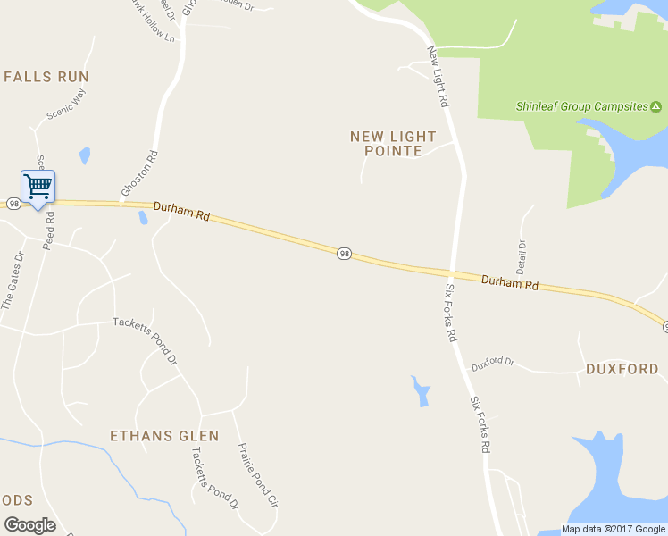 map of restaurants, bars, coffee shops, grocery stores, and more near 4201 Durham Road in Raleigh