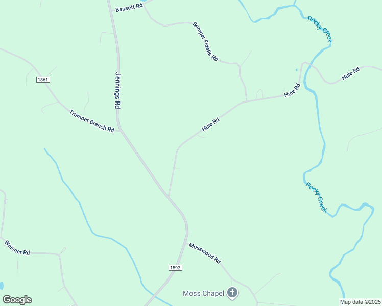 map of restaurants, bars, coffee shops, grocery stores, and more near 461 Huie Road in Olin