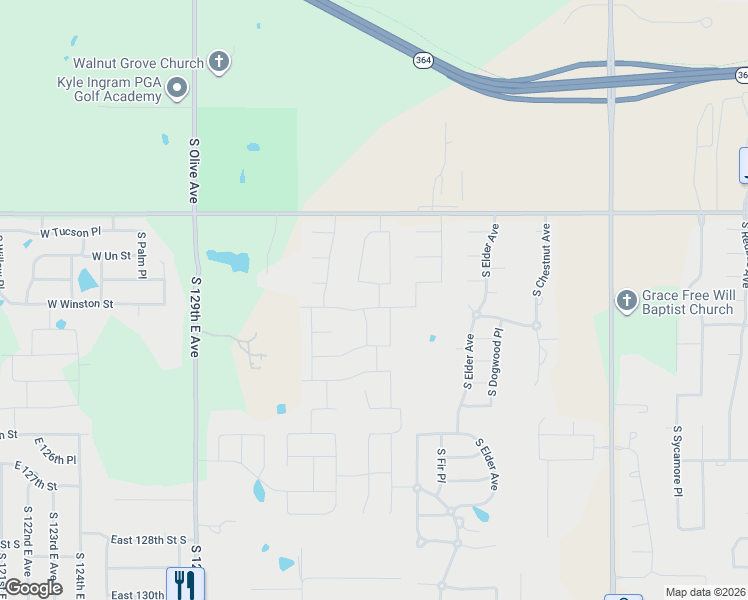 map of restaurants, bars, coffee shops, grocery stores, and more near 3008 W Winston St in Broken Arrow
