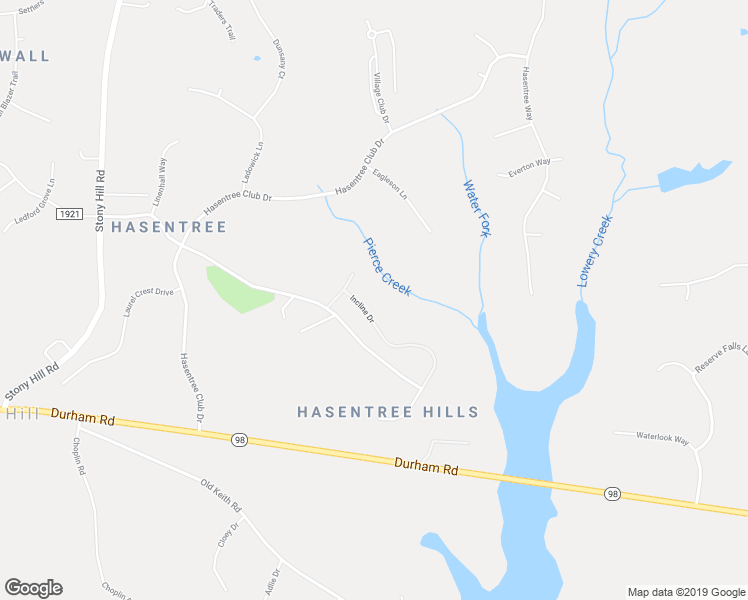 map of restaurants, bars, coffee shops, grocery stores, and more near 7316 Incline Drive in Wake Forest
