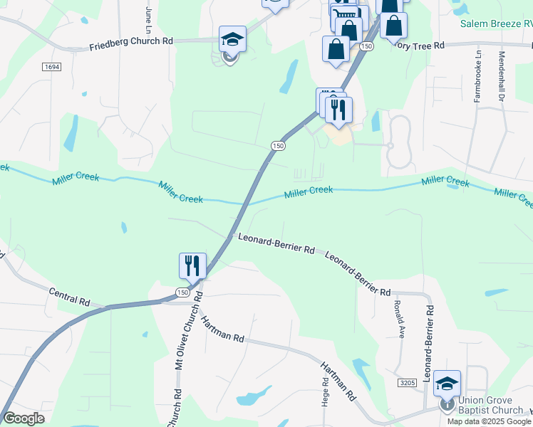 map of restaurants, bars, coffee shops, grocery stores, and more near 603 Southlake Court in Lexington