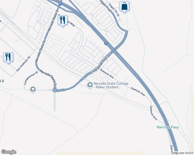 map of restaurants, bars, coffee shops, grocery stores, and more near 1198 Narrow Gorge Court in Henderson