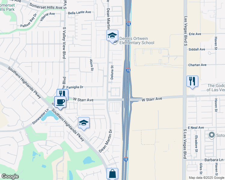 map of restaurants, bars, coffee shops, grocery stores, and more near 11234 Victoria Medici Street in Las Vegas