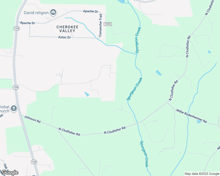 map of restaurants, bars, coffee shops, grocery stores, and more near 840 Stoney Ridge Road in Winston-Salem