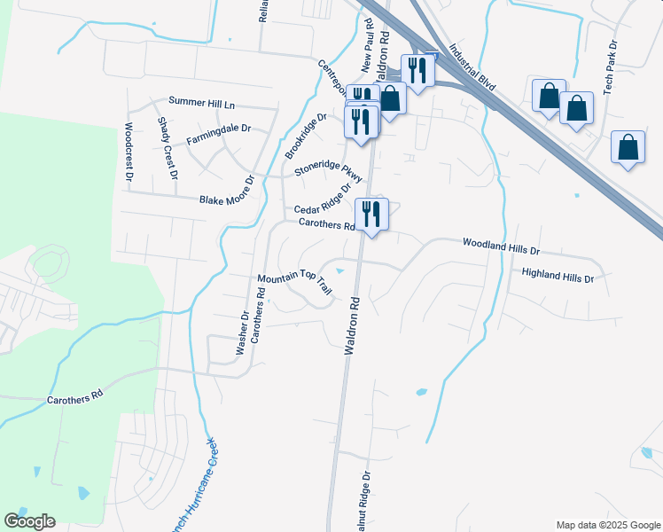 map of restaurants, bars, coffee shops, grocery stores, and more near 2109 Debbie Lane in La Vergne