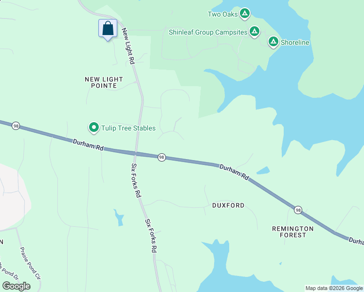map of restaurants, bars, coffee shops, grocery stores, and more near 3900 Durham Road in Raleigh
