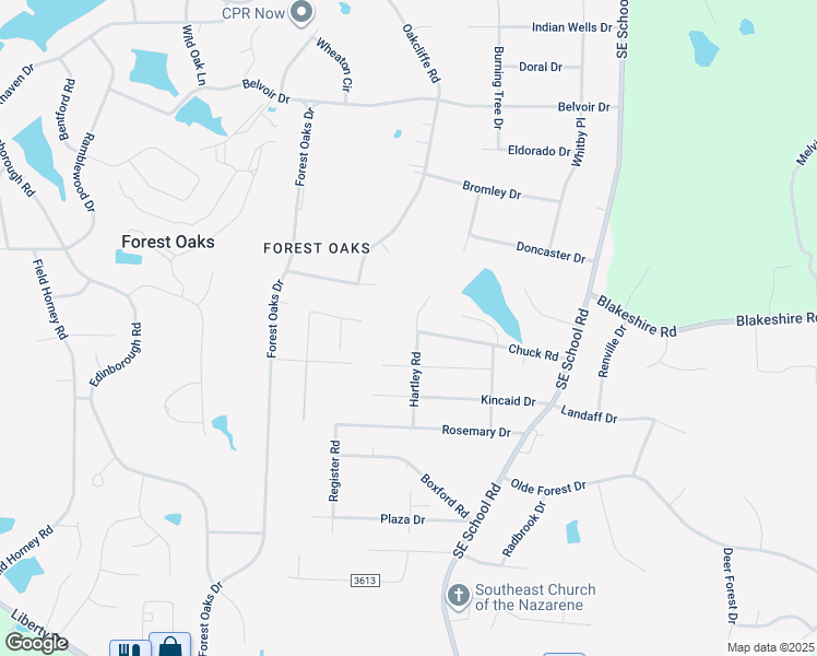 map of restaurants, bars, coffee shops, grocery stores, and more near 5004 Hartley Road in Greensboro