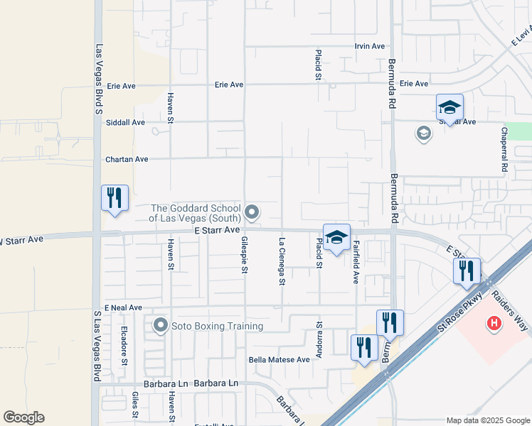 map of restaurants, bars, coffee shops, grocery stores, and more near 232 Star Ruby Court in Las Vegas