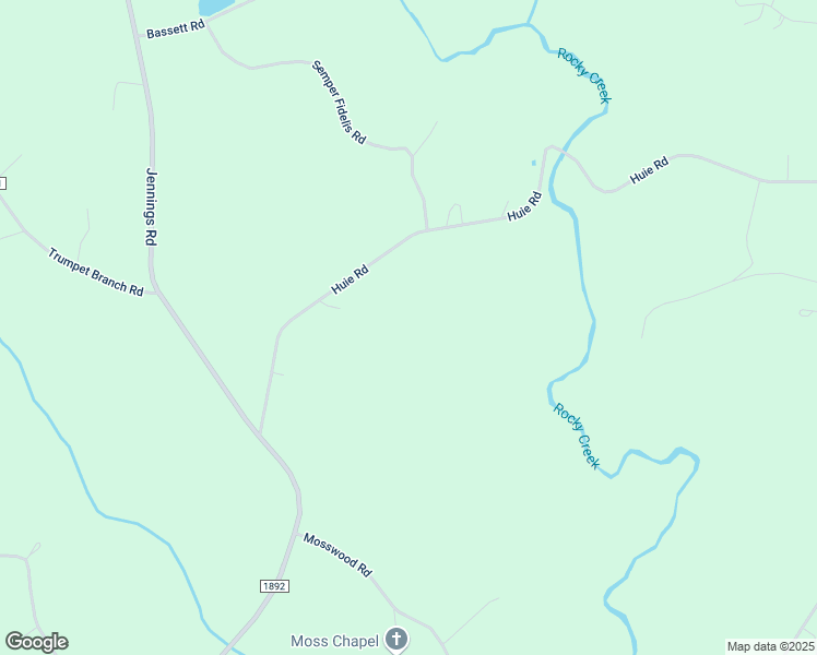 map of restaurants, bars, coffee shops, grocery stores, and more near 439 Huie Road in Olin