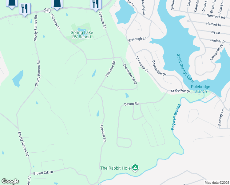 map of restaurants, bars, coffee shops, grocery stores, and more near 756 Crestview Loop in Crossville