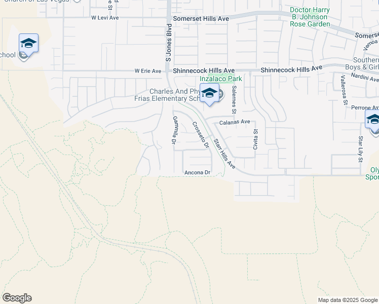 map of restaurants, bars, coffee shops, grocery stores, and more near 5975 Varese Drive in Las Vegas