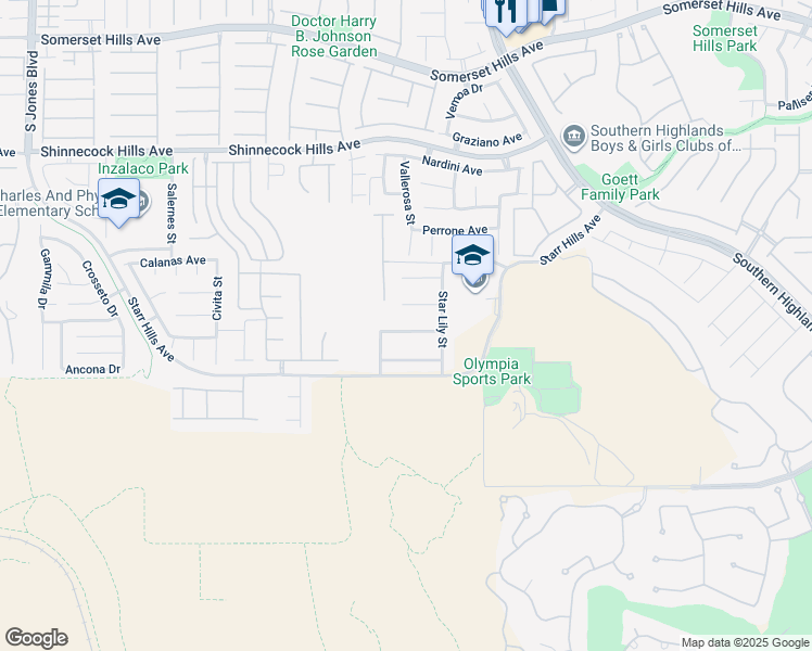 map of restaurants, bars, coffee shops, grocery stores, and more near 8594 Piney Summit Avenue in Las Vegas