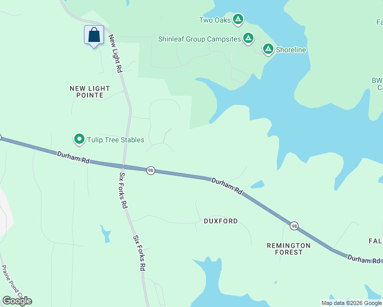 map of restaurants, bars, coffee shops, grocery stores, and more near 3844 Durham Road in Raleigh
