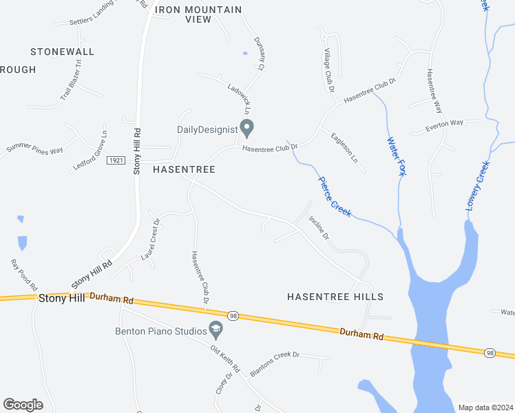 map of restaurants, bars, coffee shops, grocery stores, and more near 1233 Keith Road in Wake Forest