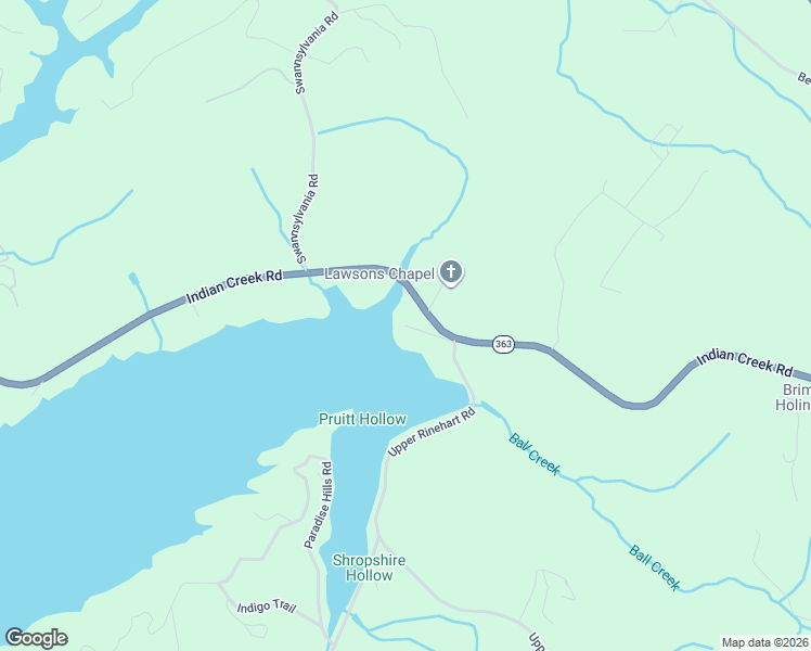 map of restaurants, bars, coffee shops, grocery stores, and more near 2898 Gene Rainwater Lane in Dandridge