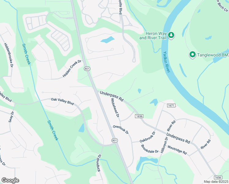 map of restaurants, bars, coffee shops, grocery stores, and more near 1870 Underpass Road in Advance