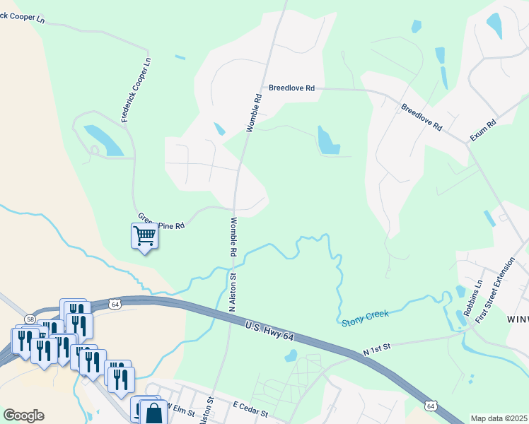 map of restaurants, bars, coffee shops, grocery stores, and more near 874 Live Oak Lane in Nashville