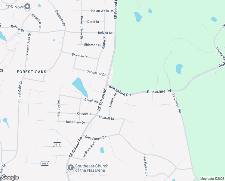 map of restaurants, bars, coffee shops, grocery stores, and more near 4101 Southeast School Road in Greensboro