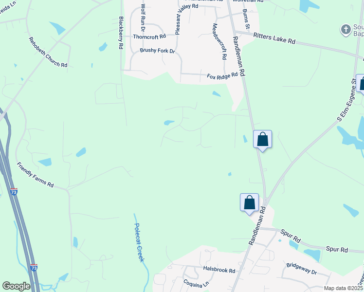 map of restaurants, bars, coffee shops, grocery stores, and more near 1003 Caraway Court in Greensboro