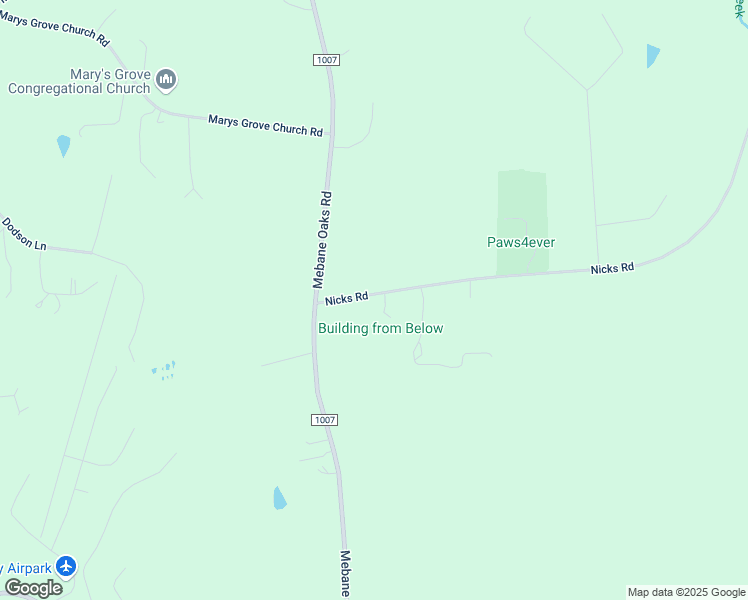 map of restaurants, bars, coffee shops, grocery stores, and more near 6612 Nicks Road in Mebane