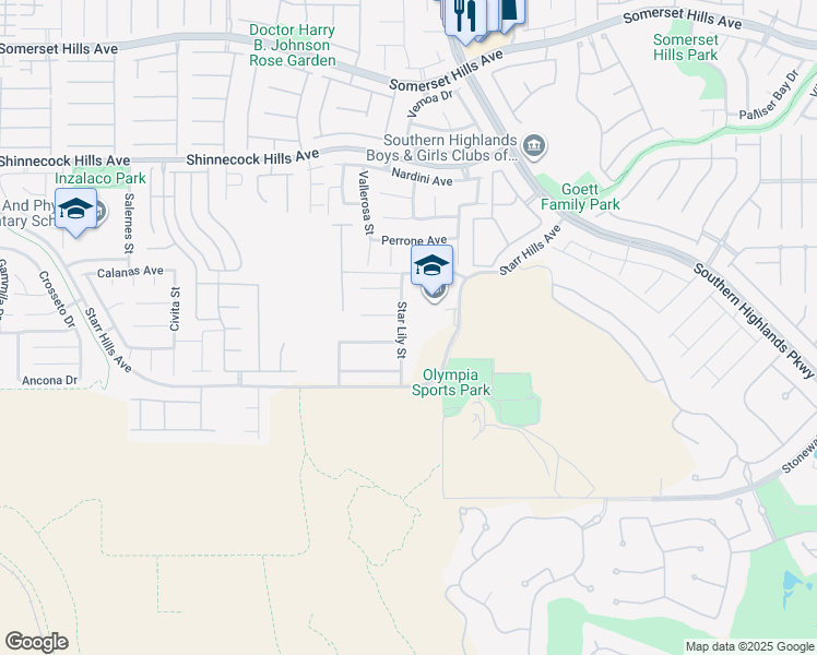 map of restaurants, bars, coffee shops, grocery stores, and more near 11172 Star Lily Street in Las Vegas