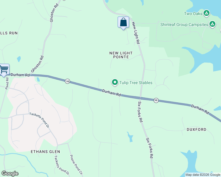 map of restaurants, bars, coffee shops, grocery stores, and more near 4112 Durham Road in Raleigh