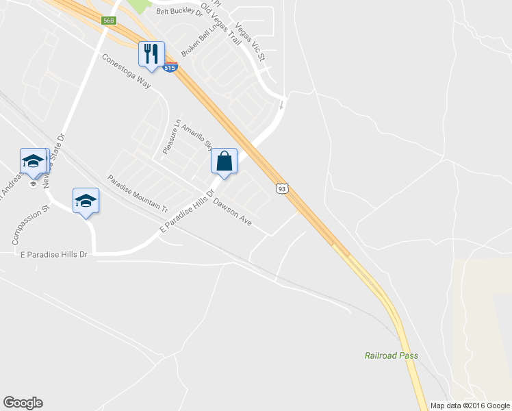 map of restaurants, bars, coffee shops, grocery stores, and more near 1109 Moonlit Oasis Lane in Henderson