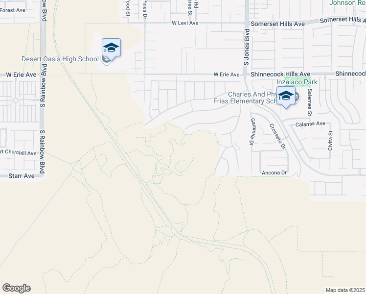 map of restaurants, bars, coffee shops, grocery stores, and more near 2 Starr Hills Avenue in Las Vegas