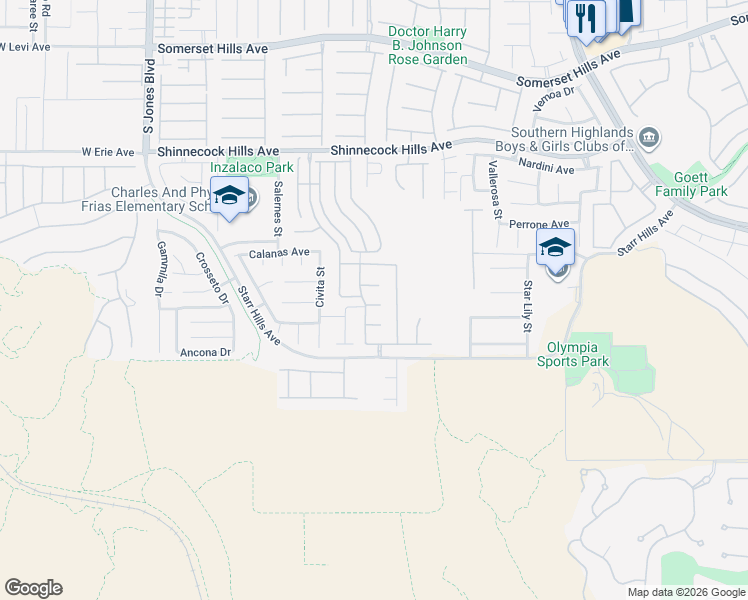 map of restaurants, bars, coffee shops, grocery stores, and more near 5497 Levens Court in Las Vegas