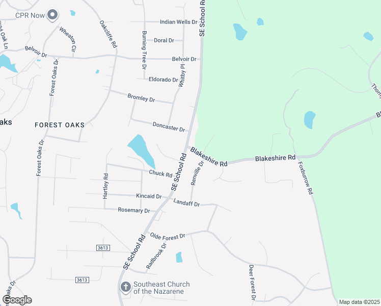 map of restaurants, bars, coffee shops, grocery stores, and more near 4101 Southeast School Road in Greensboro