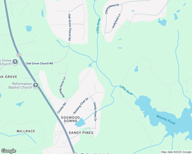 map of restaurants, bars, coffee shops, grocery stores, and more near 5920 Tall Pines Court in Youngsville