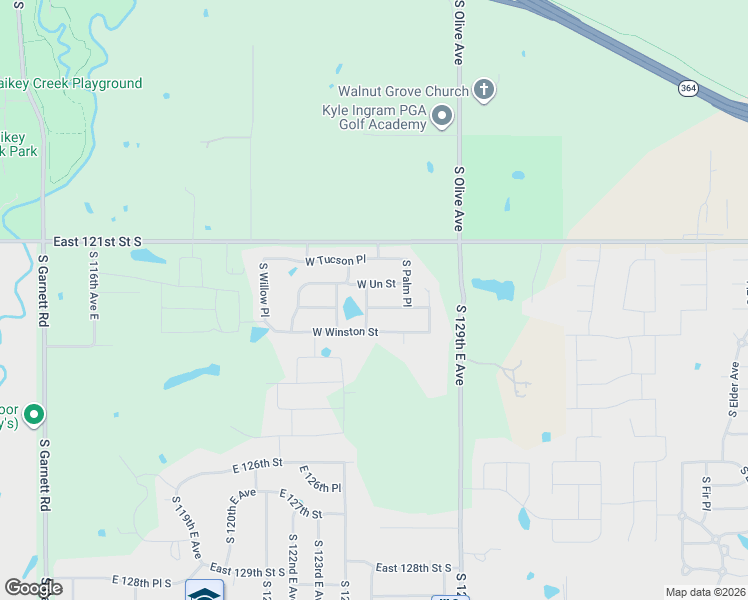 map of restaurants, bars, coffee shops, grocery stores, and more near 3813 West Union Street in Broken Arrow