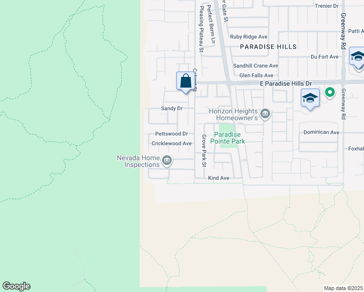 map of restaurants, bars, coffee shops, grocery stores, and more near 1140 Brent Park Court in Henderson